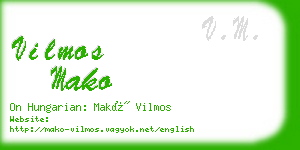 vilmos mako business card